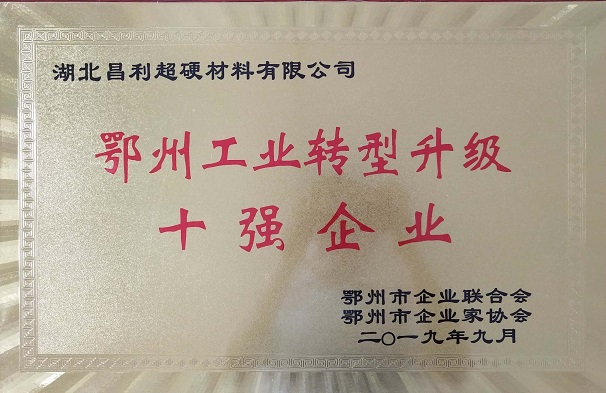 熱烈祝賀湖北昌利公司榮獲鄂州工業(yè)轉型升級10強企業(yè)、董事長龍其準榮獲“鄂州工業(yè)優(yōu)秀民營企業(yè)家”稱號